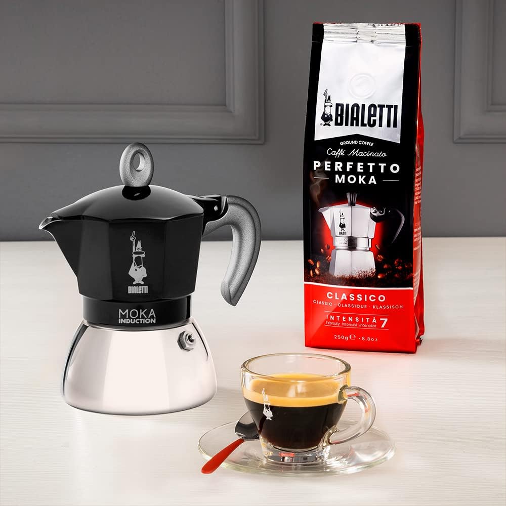 Cafetera Manual Bialetti, Moka Induction Espresso, 4 tazas Negra – Home  store mexico