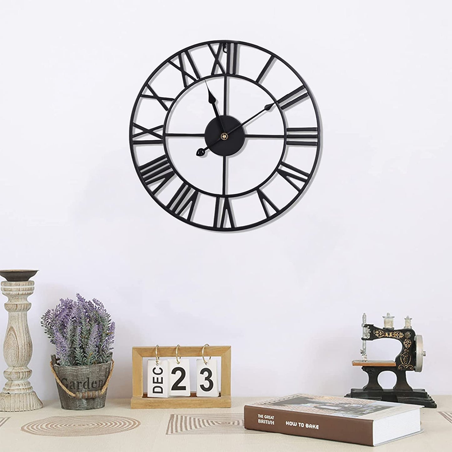 Reloj de pared grande, 60 cm